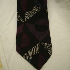 John Henry Multi-color Geometric Design Tie